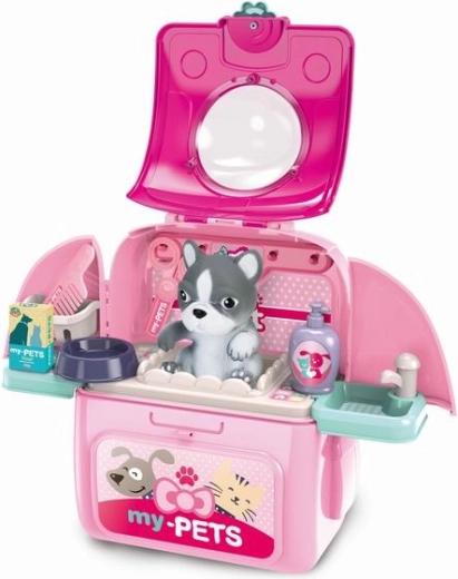 2 az 1-ben szett hátizsákkal és állatkával – kutyus