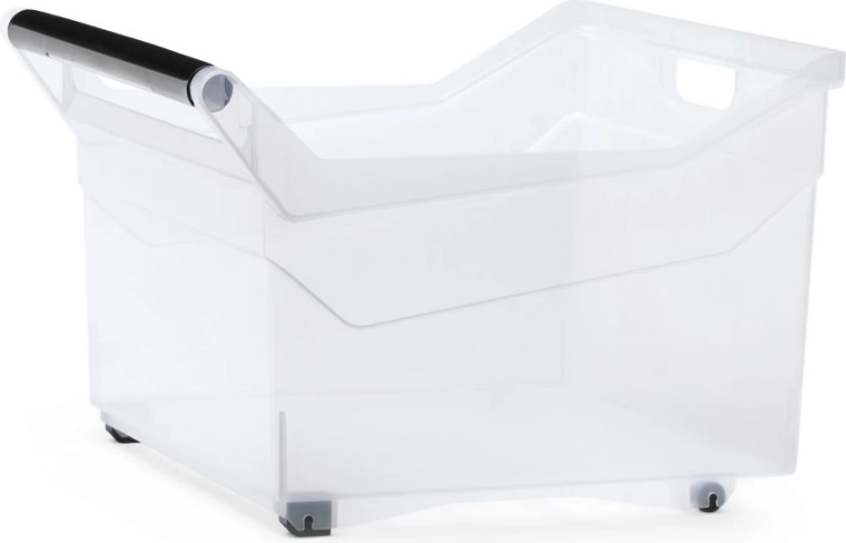 Átlátszó műanyag tárolódoboz kerekeken 29 l NUK