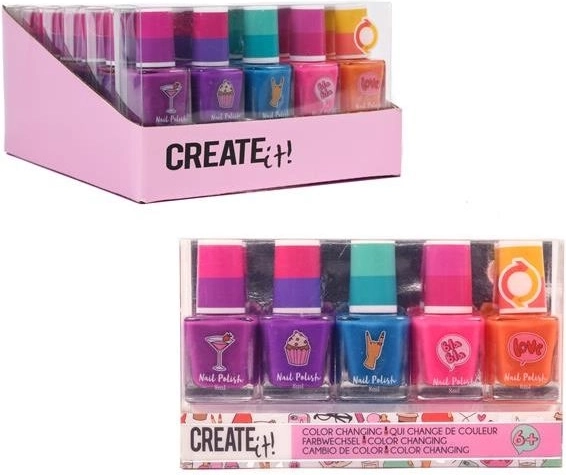 Create it! színváltós színes körömlakk – 5 db-os szett