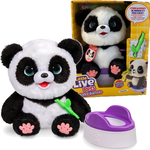 Interaktív plüss panda ChuChu biliával LITTLE LIVE PETS