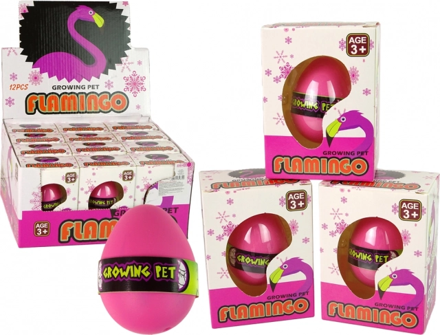 Növő flamingótojás 6cm rózsaszín