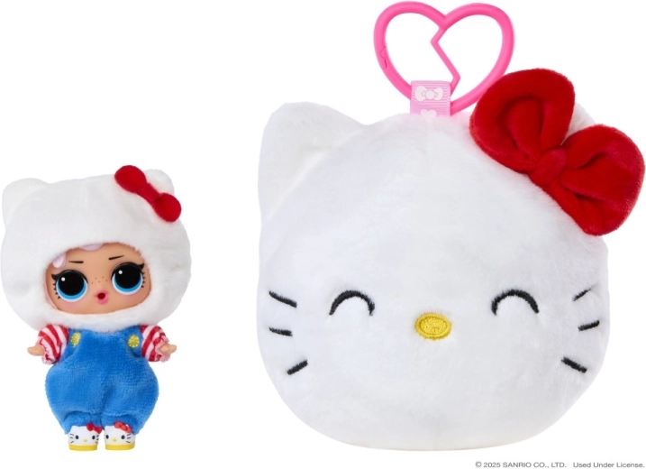 L.O.L. Surprise! Hello Kitty and Friends plüssbaba kétoldalas medállal – 1 darab
