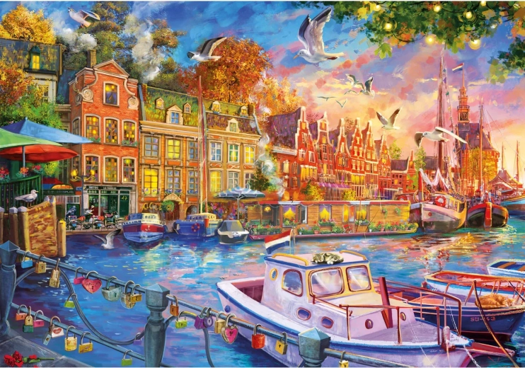 Gibsons puzzle Kikötői tükröződések 500 darab