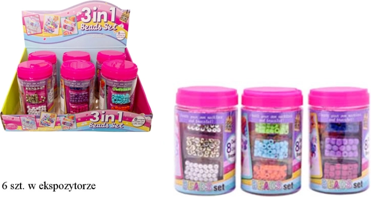 Kreatív gyöngykészlet ékszerkészítéshez műanyag dobozban