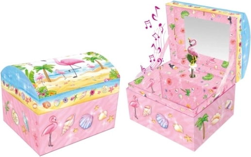 Pecoware zenélő ékszerdoboz flamingóval
