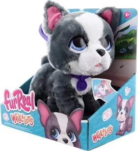 FurReal Walkalots francia bulldog – interaktív plüss kutyus pórázon 20 cm
