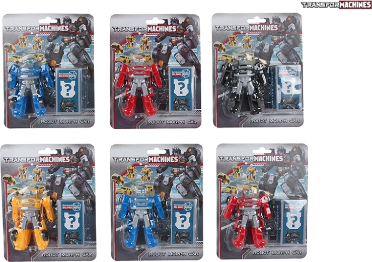 Átalakuló robot-autó 9,5 cm kiegészítőkkel