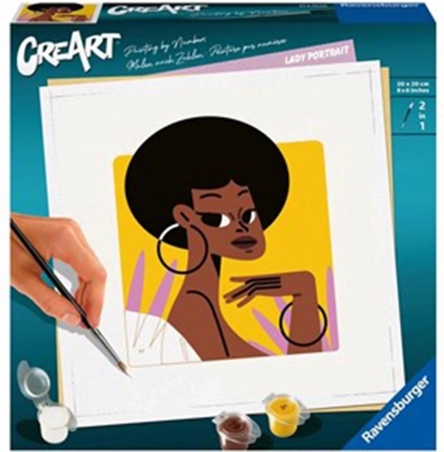 CreArt portré – számos kifestő 20 × 20 cm