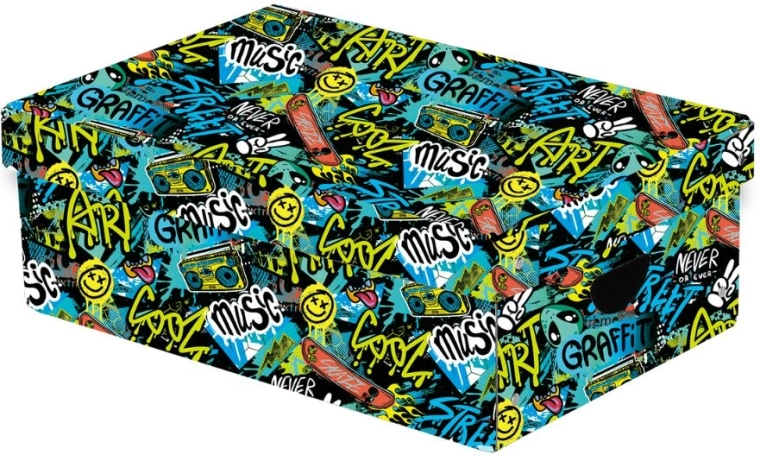 Nagy laminált tárolódoboz Funny Boy fedéllel