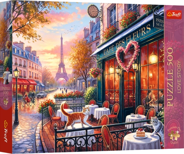 Trefl Premium Plus puzzle 500 darab Love story: szerelem Párizsban