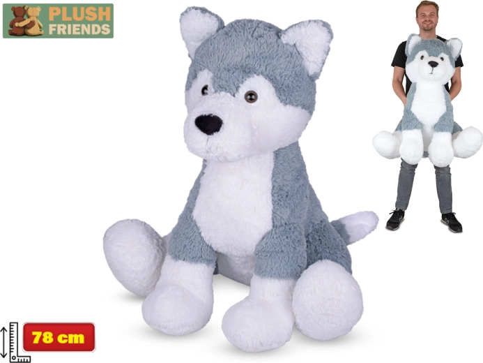 Plüss husky kutya 78 cm ülő – Plush Friends