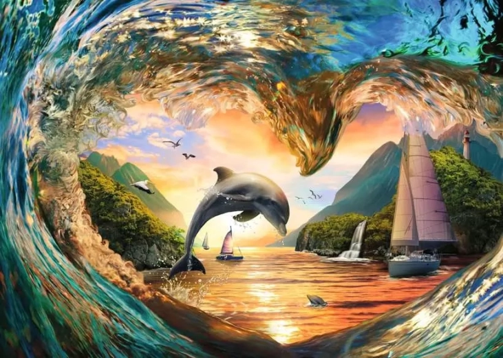 Puzzle A tengeri hullámok szíve 1000 darab RAVENSBURGER