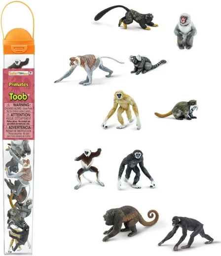 Safari Ltd. főemlős figurás tubus (10 figura)