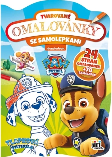 Formára vágott Mancs őrjárat színező matricákkal