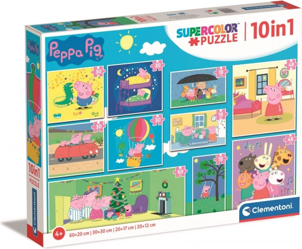 Puzzle Peppa malac 10 az 1-ben a Clementoni-tól