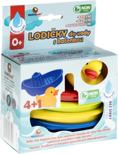 Hajócskák és kacsa fürdőkészlet