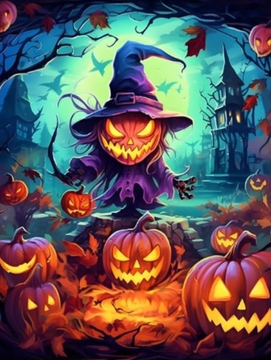 Gyémántfestés Madárijesztő 30 × 40 cm