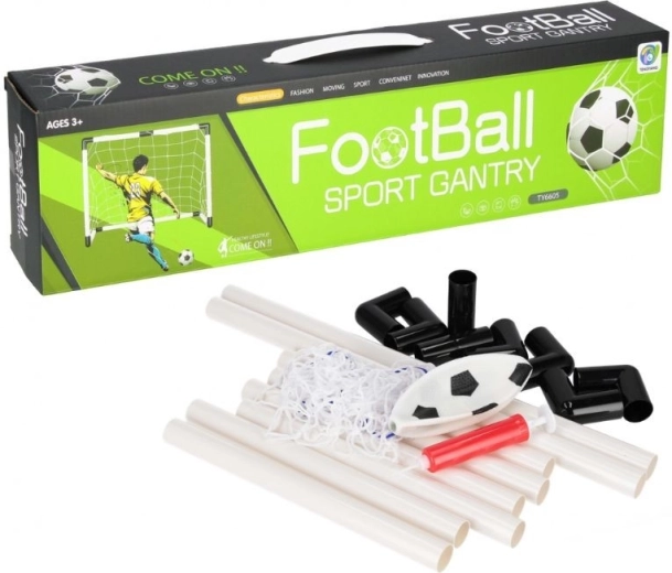 Gyerek focikapu hálóval, labdával és pumpával