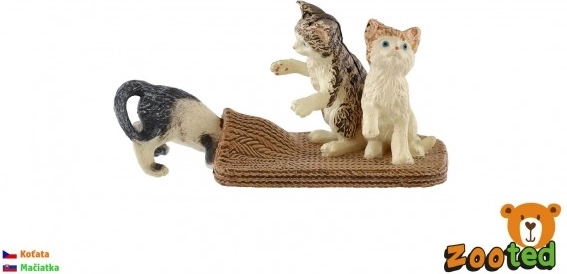 Házi macska 3 db zooted műanyag 7 cm zacskóban