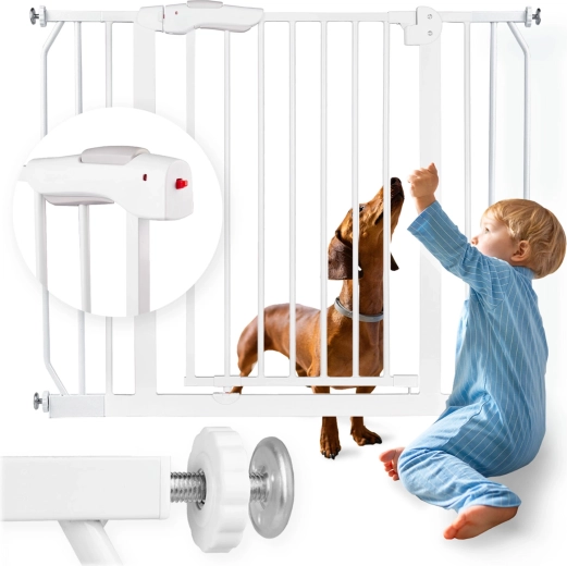 Fehér biztonsági ajtó- és lépcsőzár NUKIDO