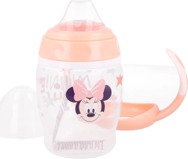 Bögre fülekkel és szilikon ivócsővel Minnie 270ml