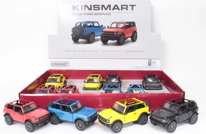 Ford Bronco open top 2022 – fém modell felhúzós (pull-back) meghajtással