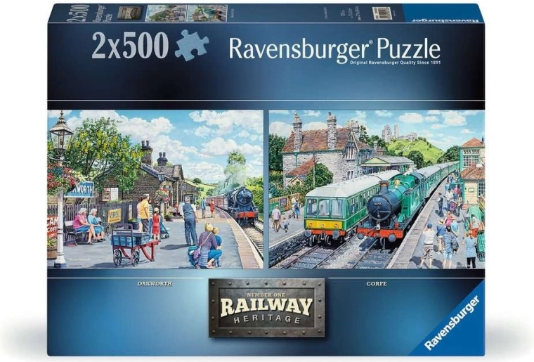 Ravensburger puzzle Railway Heritage 1. sz.: Oakworth & Corfe 2×500 darabos