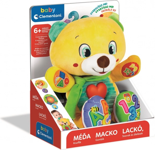 Interaktív plüss mackó Gombocska BABY CLEMENTONI CZ/SK/HU
