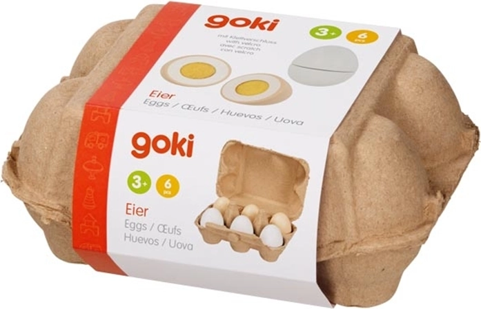 Goki fa tojások tojástartóban (6 db)