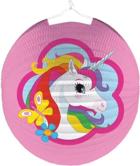 Lampion egyszarvú motívummal