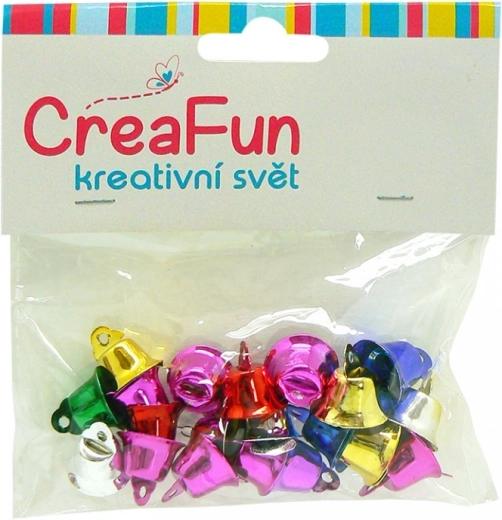 Színes fém csengők 14,5 mm – 20 darabos készlet