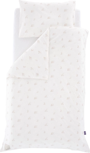 Träumeland jersey ágyneműhuzat HopHop Bunny Beige 100 × 135 cm + 40 × 60 cm