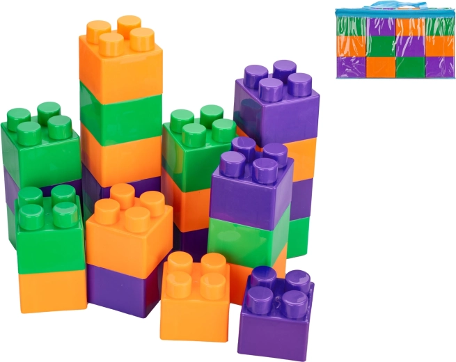 Építőkockák 9 cm, 24 db táskában