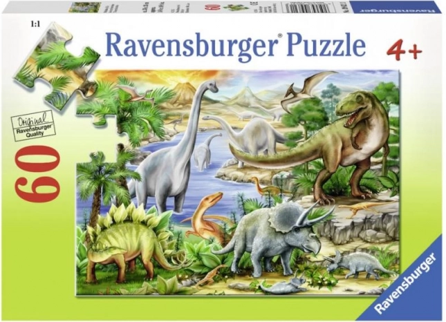 Ravensburger puzzle Őskori élet, 60 darab