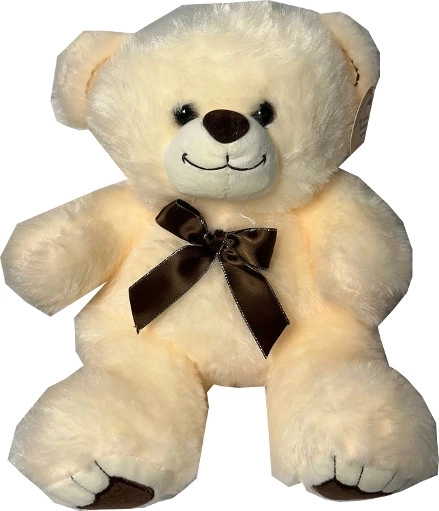 Krém színű plüss maci 28 cm