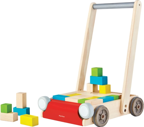 PlanToys fa járássegítő kockákkal