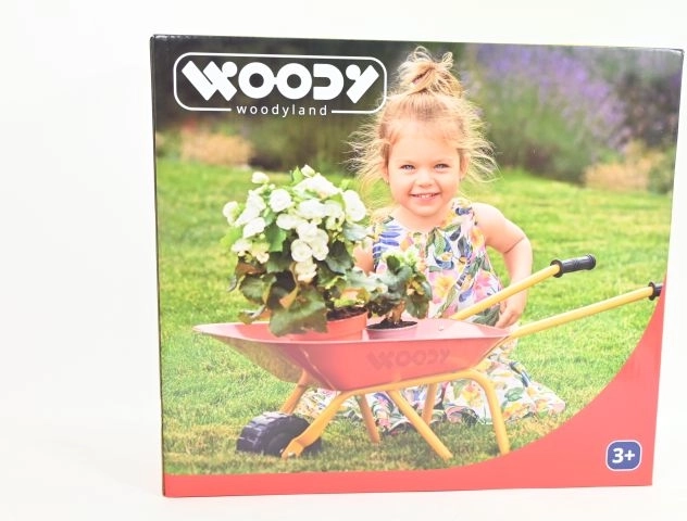 Woody piros, fém gyerek talicska 77 cm