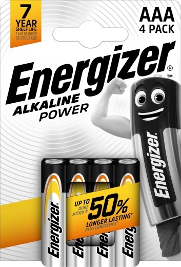 Energizer Alkaline Power AAA mikrotollceruza elemek, 4 db