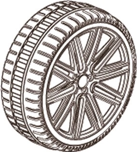 Hátsó kerekek Jamara Audi TTS gyermek elektromos autóhoz (2 db)