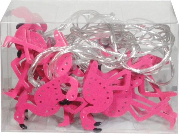 Színes fém flamingó alakú fényfüzér