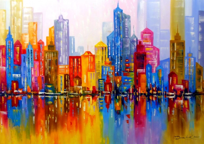 ENJOY Szivárványváros puzzle 1000 darabbal