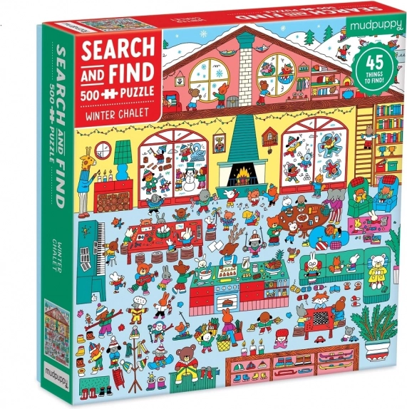 Mudpuppy Puzzle Téli Faház 500 Darab