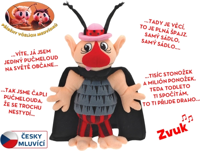 Pöttyös mézmedvék meséi Pucsmelód beszélő plüss 26 cm