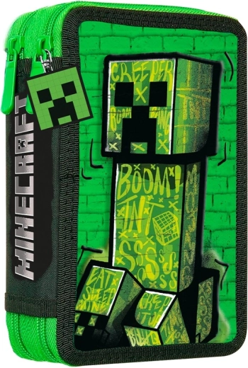 kétrekeszes, felszerelt Minecraft tolltartó