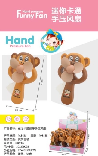 Kézi majom alakú ventilátor 16 cm