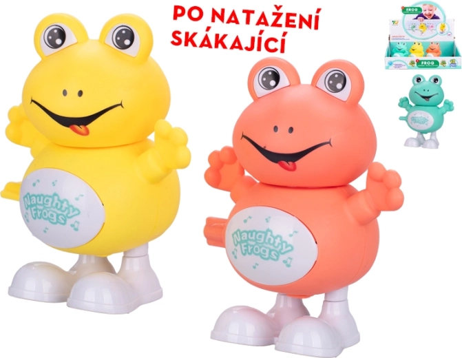 Ugráló béka 9,5 cm – felhúzható játék gyerekeknek
