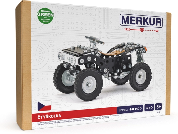 MERKUR Négykerekű – építőkészlet 236 alkatrésszel