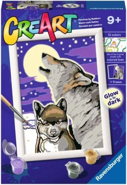 CreArt Mystical Wolves – számozott kifestő