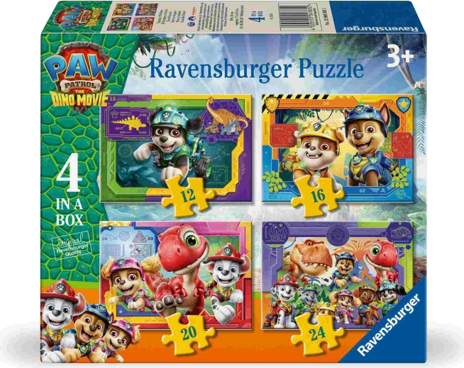 Mancs őrjárat: Dinós film 4 az 1-ben puzzle – Ravensburger