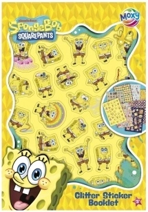 SpongyaBob matricás füzet – csillogó matricák (8 ív)